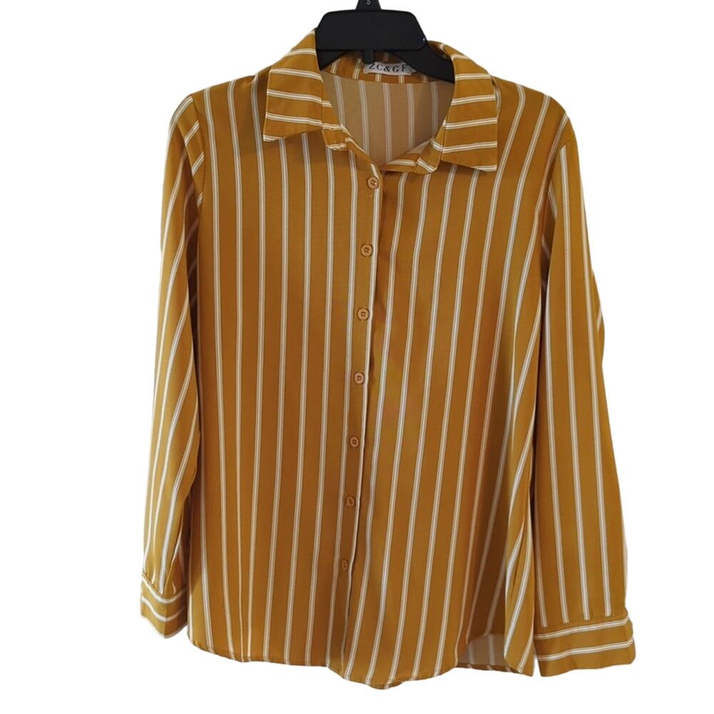 EUC Button Down Shirt, Mustard, S